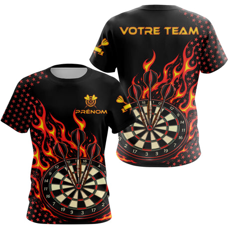 Polo Fléchettes Personnalisé - Design Triple Bullseye - T-Shirt Femme