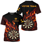 Polo Fléchettes Personnalisé - Design Triple Bullseye - T-Shirt Homme