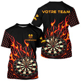 Polo Fléchettes Personnalisé - Design Triple Bullseye - T-Shirt Homme
