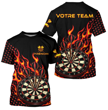 Polo Fléchettes Personnalisé - Design Triple Bullseye - T-Shirt Homme
