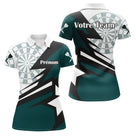 Polo Fléchettes Personnalisé - Design Vert Émeraude - Polo Femme