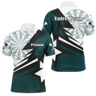 Polo Fléchettes Personnalisé - Design Vert Émeraude - Polo Homme