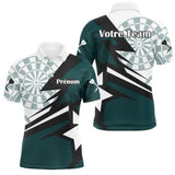 Polo Fléchettes Personnalisé - Design Vert Émeraude - Polo Homme