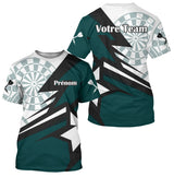 Polo Fléchettes Personnalisé - Design Vert Émeraude - T-Shirt Homme