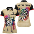 Polo Fléchettes Personnalisé - Design Vintage Aquarelle - Polo Femme