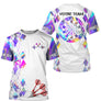 Polo Fléchettes Personnalisé - Design Violet Fluo - T-Shirt Homme