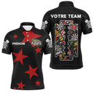 Polo Fléchettes Personnalisé - Design Étoiles Rouges - Polo Homme