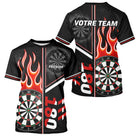 Polo Fléchettes Personnalisé - Feu 180 Noir Homme Femme - T-Shirt Homme
