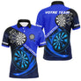 Polo Fléchettes Personnalisé - Galaxy Bleu 3D - Polo Homme