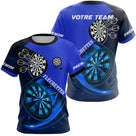 Polo Fléchettes Personnalisé - Galaxy Bleu 3D - T-Shirt Femme