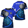 Polo Fléchettes Personnalisé - Galaxy Bleu 3D - T-Shirt Homme