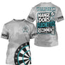 Polo Fléchettes Personnalisé - Gris & Turquoise Sportif - T-Shirt Homme