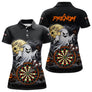 Polo Fléchettes Personnalisé - Halloween Fantôme Noir & Orange - Polo Femme