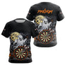 Polo Fléchettes Personnalisé - Halloween Fantôme Noir & Orange - T-Shirt Femme