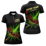 Polo Fléchettes Personnalisé - Impact Explosif Vert - Polo Femme