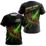 Polo Fléchettes Personnalisé - Impact Explosif Vert - T-Shirt Femme