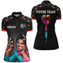 Polo Fléchettes Personnalisé - Joker & Cible Noire - Polo Zippé Femme