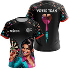 Polo Fléchettes Personnalisé - Joker & Cible Noire - T-Shirt Femme
