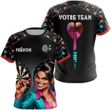 Polo Fléchettes Personnalisé - Joker & Cible Noire - T-Shirt Femme
