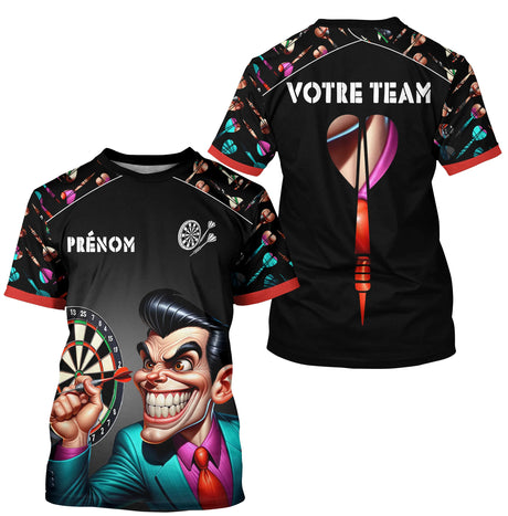 Polo Fléchettes Personnalisé - Joker & Cible Noire - T-Shirt Homme