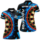 Polo Fléchettes Personnalisé - Maillot Équipe Flamboyant - Polo Femme