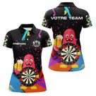 Polo Fléchettes Personnalisé - Monster & Bière Noir - Polo Femme