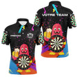 Polo Fléchettes Personnalisé - Monster & Bière Noir - Polo Homme