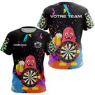 Polo Fléchettes Personnalisé - Monster & Bière Noir - T-Shirt Femme