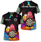 Polo Fléchettes Personnalisé - Monster & Bière Noir - T-Shirt Homme