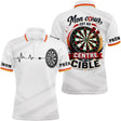 Polo Fléchettes Personnalisé - Noir & Blanc Cœur Cible - Polo Homme