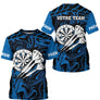 Polo Fléchettes Personnalisé - Noir & Bleu Électrique - T-Shirt Homme