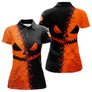 Polo Fléchettes Personnalisé  - Orange Et Noir Halloween  - Polo Femme