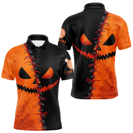 Polo Fléchettes Personnalisé  - Orange Et Noir Halloween  - Polo Homme
