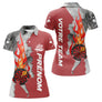 Polo Fléchettes Personnalisé - Rouge Flammes Style - Polo Femme
