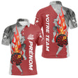 Polo Fléchettes Personnalisé - Rouge Flammes Style - Polo Homme
