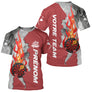 Polo Fléchettes Personnalisé - Rouge Flammes Style - T-Shirt Homme