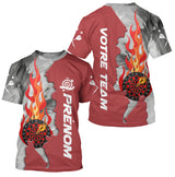 Polo Fléchettes Personnalisé - Rouge Flammes Style - T-Shirt Homme