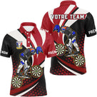 Polo Fléchettes Personnalisé - Rouge & Noir Cycliste - Polo Homme