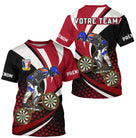 Polo Fléchettes Personnalisé - Rouge & Noir Cycliste - T-Shirt Homme