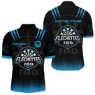 Polo Fléchettes Personnalisé - Style 180 Compétition - Polo Zippé Homme