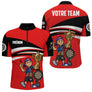 Polo Fléchettes Personnalisé - Style Champion Junior - Polo Zippé Homme
