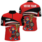 Polo Fléchettes Personnalisé - Style Champion Junior - Polo Zippé Homme