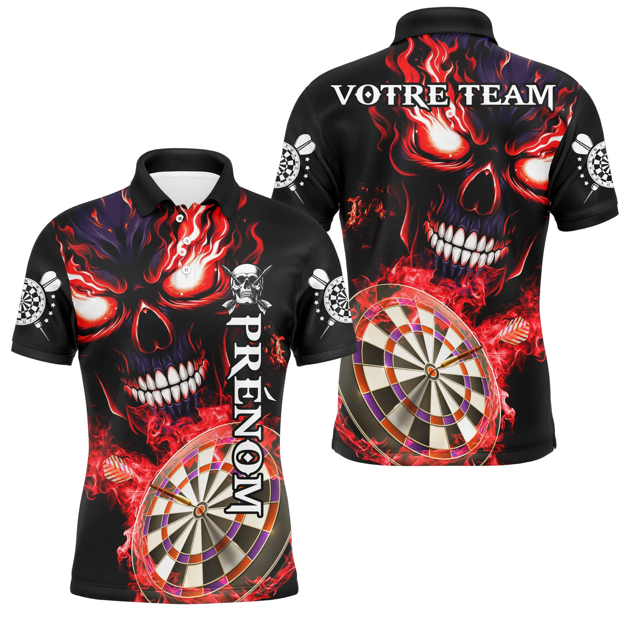 Polo Fléchettes Personnalisé - Style Dark Fantasy - Polo Homme