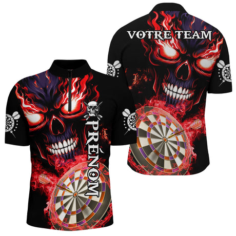 Polo Fléchettes Personnalisé - Style Dark Fantasy - Polo Zippé Homme