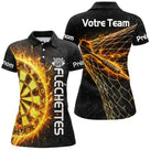 Polo Fléchettes Personnalisé - Style Feu & Darts Équipe - Polo Femme