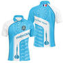 Polo Fléchettes Personnalisé - Style France Bleu Ciel - Polo Homme