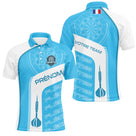 Polo Fléchettes Personnalisé - Style France Bleu Ciel - Polo Homme