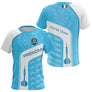 Polo Fléchettes Personnalisé - Style France Bleu Ciel - T-Shirt Femme