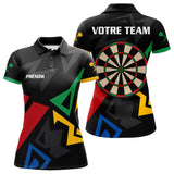 Polo Fléchettes Personnalisé - Style Noir & Multicolor - Polo Femme