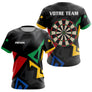 Polo Fléchettes Personnalisé - Style Noir & Multicolor - T-Shirt Femme